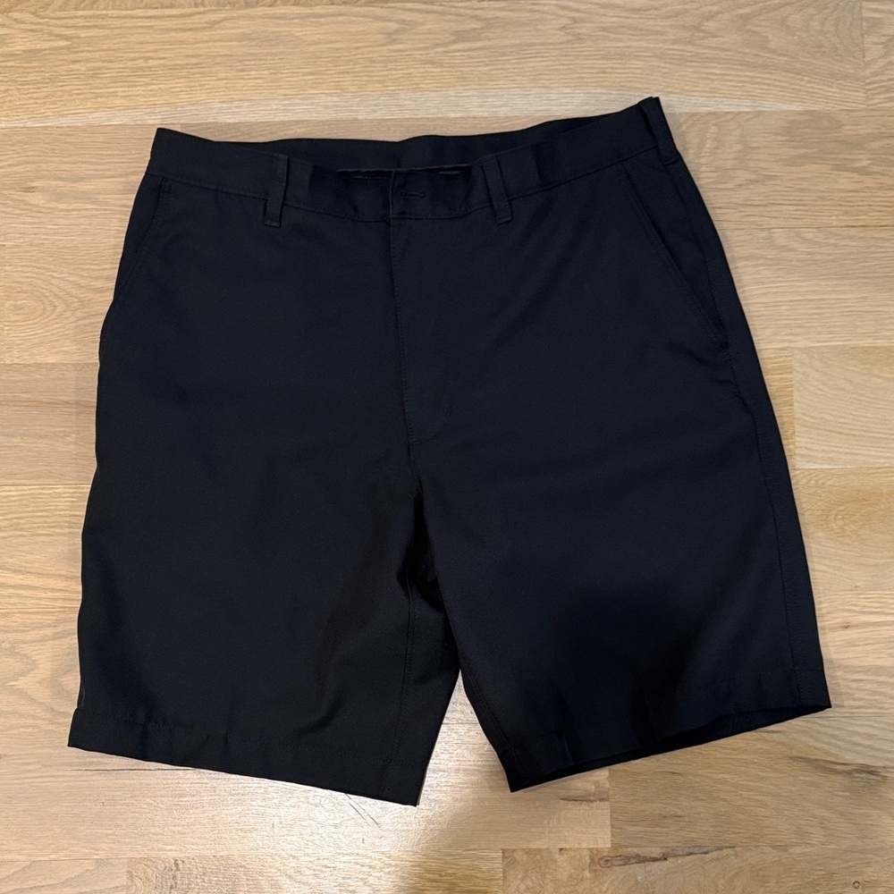 PGA Tour Men's Black Flat Front Golf Shorts